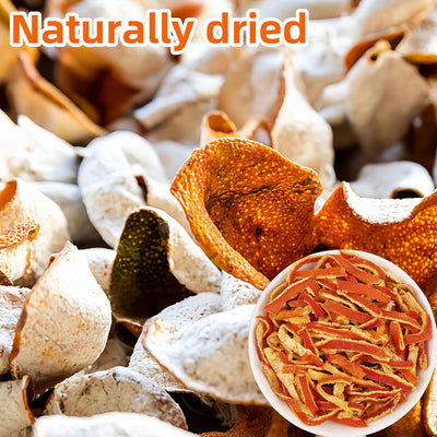 Tiras de cáscara de mandarina secas naturales puras Chen Pi tarro resellable 4.23 oz