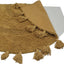 Alfombras baño algodón borlas antideslizante 20x32pulg mostaza