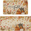 2 Tapetes Cocina Otoño Calabaza Hojas Florales Bajo Perfil