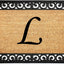 Felpudo 24x36" natural/negro con monograma