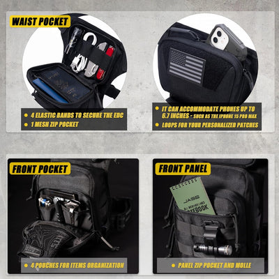 Bolsa táctica Molle Pack para motocicleta ciclismo caza