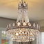 Candelabro cristal 6 luces estilo granja bronce comedor