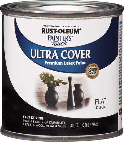 Pintura látex media pinta negro plano pack 6