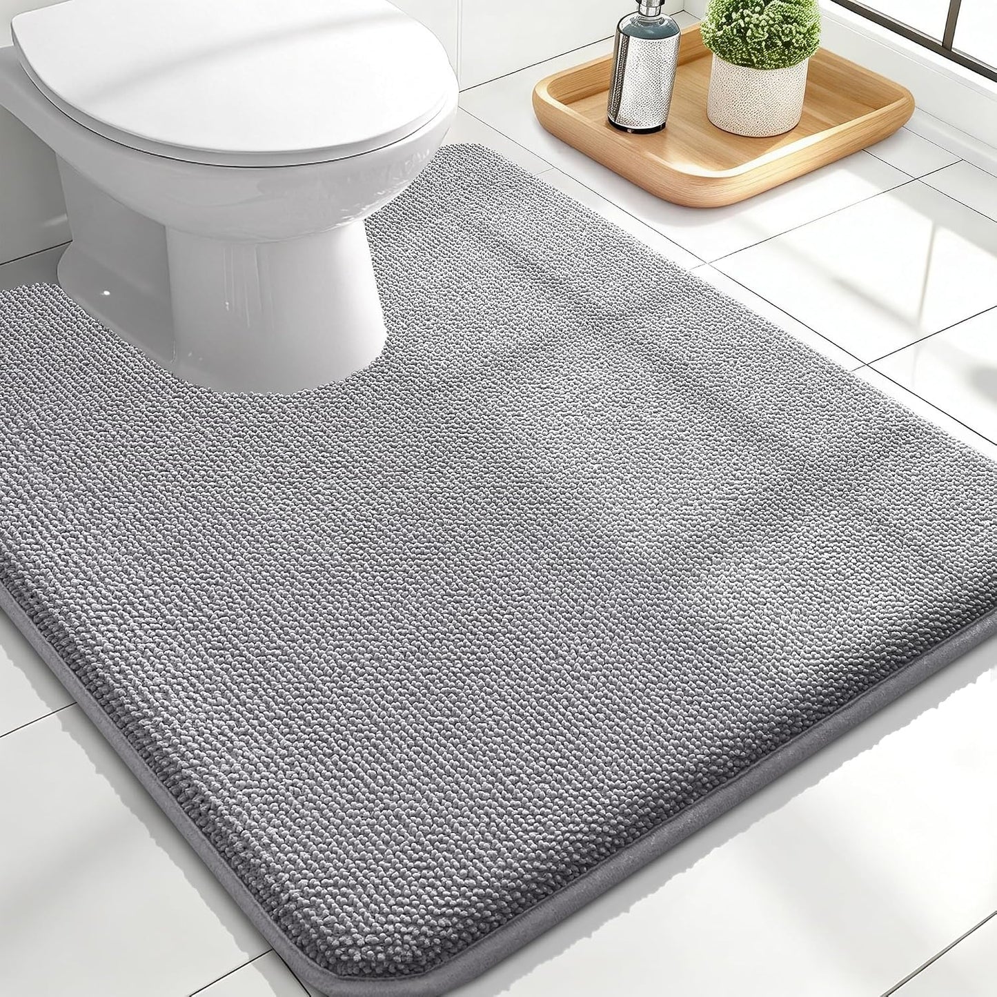 Alfombras baño forma U 24x20pulg espuma viscoelástica