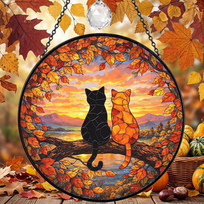 Atrapasoles colgante gatos en rama decoración