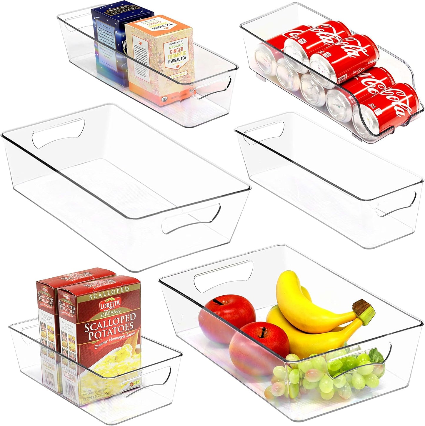 Set 6 Contenedores Organiz. para Refrigerador