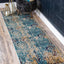 Alfombra tradicional medallones florales 2x6'7"