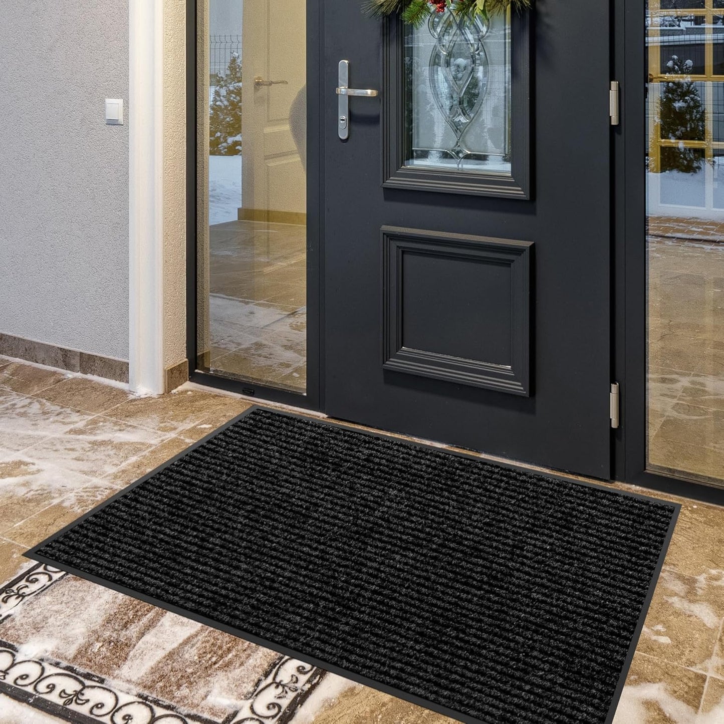 Tapete 3x5ft para puerta interior/exterior antiderrap goma