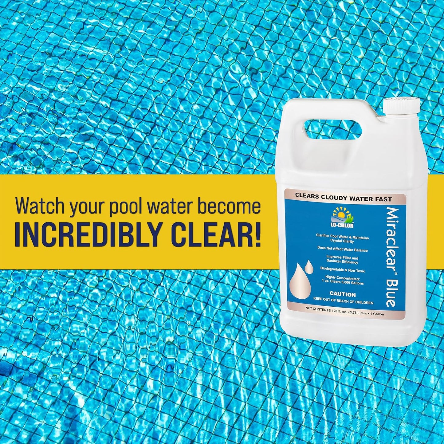 Clarificador piscina azul fórmula superconcentrada 128oz