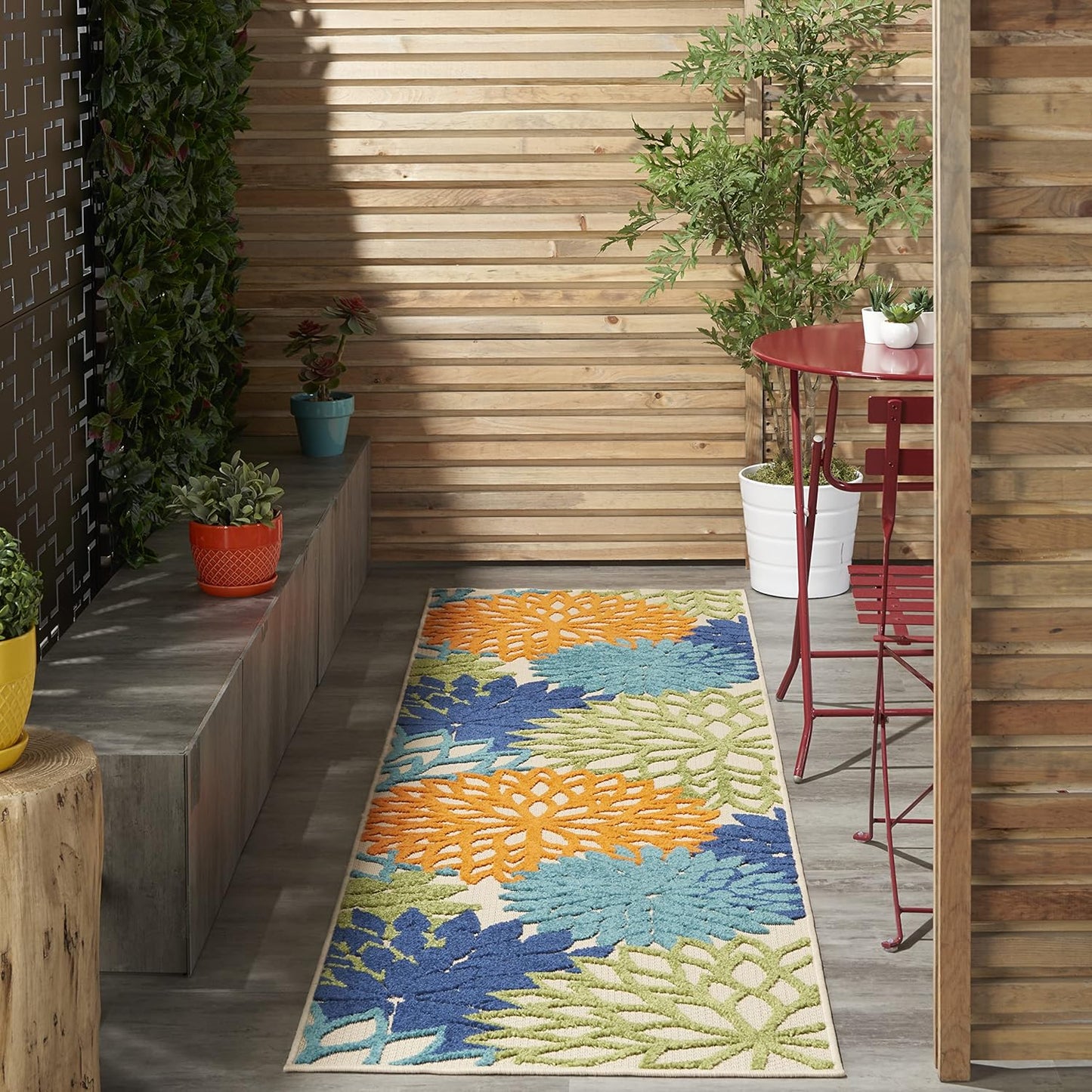 Tapete interior/exterior tropical botánico 2'3"x12'