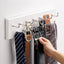 Organiz. cinturones metal madera sólida closet