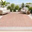 Alfombra sólida 5x8ft color salmón/crema para patio