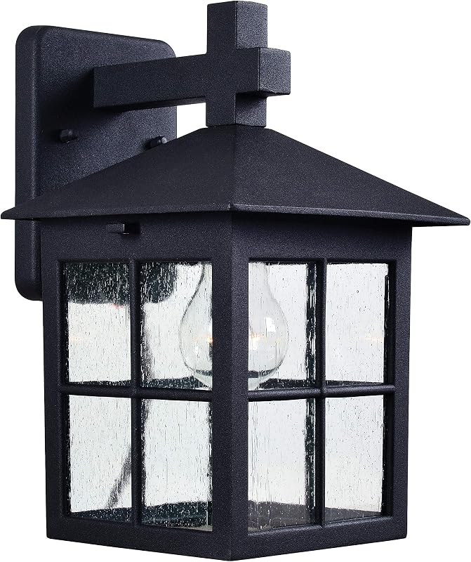 Lámpara pared moderna 7.28pulg vidrio transparente negro