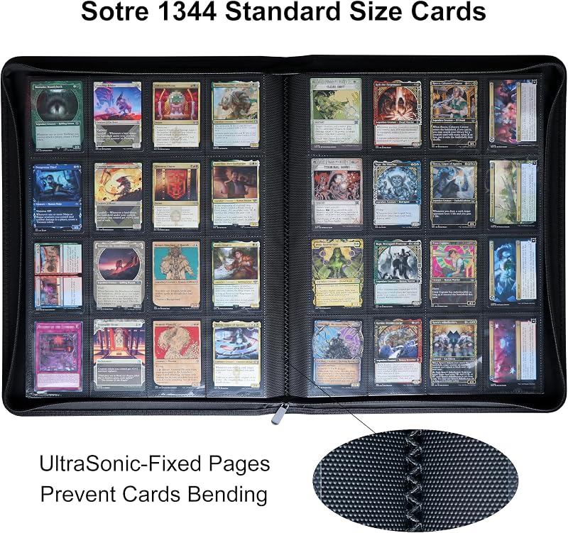 Carpeta 16 bolsillos para 1344 tarjetas TCG y deportivas