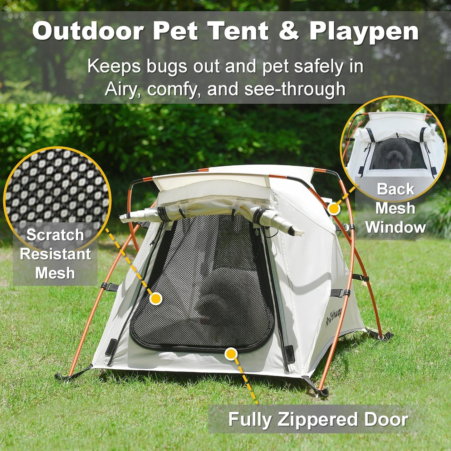 Tienda campaña para mascotas aluminio impermeable plegable