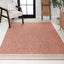 Alfombra sólida 5x8ft color salmón/crema para patio