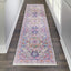 Alfombra gris claro/rosa 2x7ft para dormitorio y sala