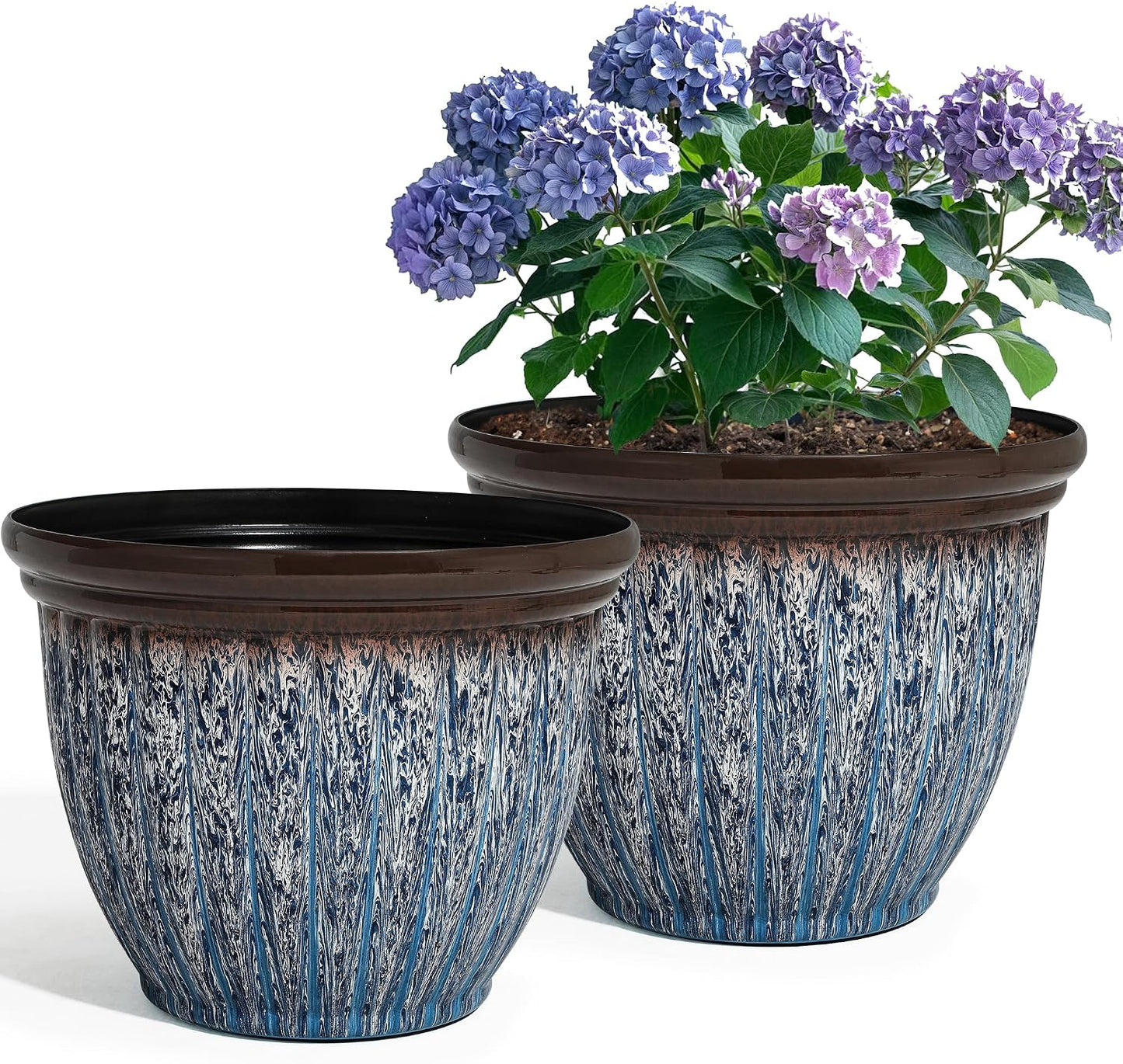 Maceteros PP 15pulg UV para Interior y Exterior Set 2