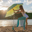 Silla playa set 2 con paraguas, refrigerador y respaldo