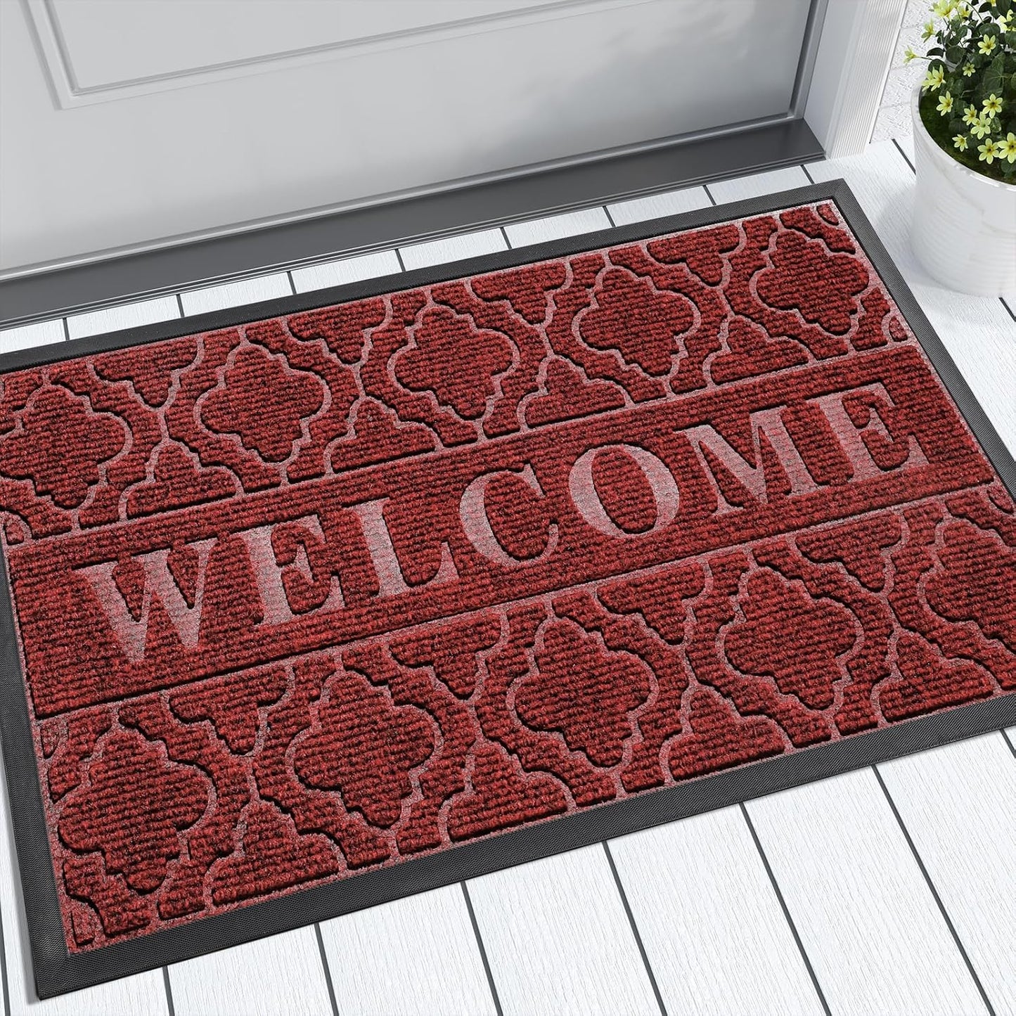Alfombra impermeable antiderrap para puerta exterior