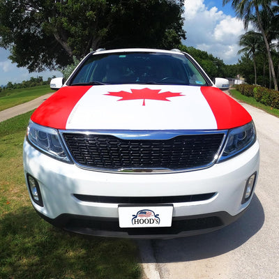 Banderas capucha automóvil Canadá 63x47" poliéster elástico