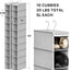 Pack 2 organizadores colgantes 10 estantes gris