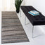 Alfombra pasillo 2ft3pulg x 8ft ondas plateado beige