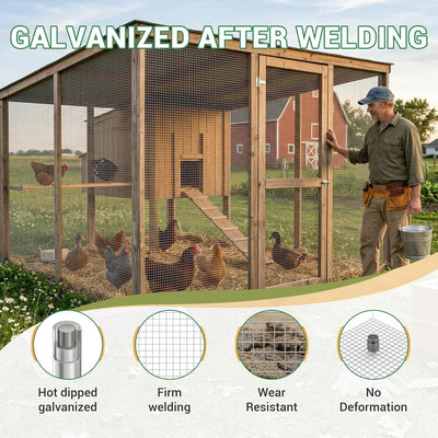 Red alambre galvanizado 16x49ft 23Gauge gallinas jaulas