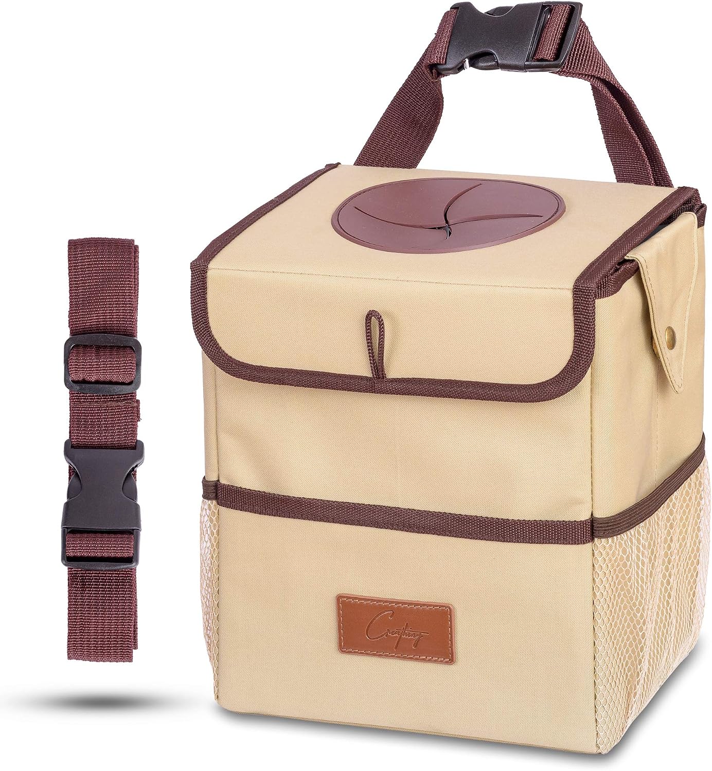 Bote basura coche impermeable con tapa consola