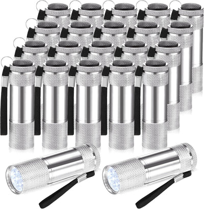 20 Pzas Linterna Mini Aluminio LED para Lectura Nocturna