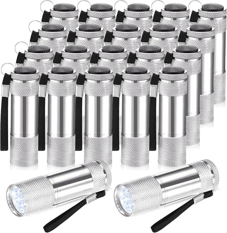 20 Pzas Linterna Mini Aluminio LED para Lectura Nocturna
