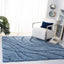 Alfombra área 8' cuadrada azul claro 1.2" grosor