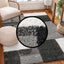 Alfombra felpa gruesa 9x12ft color negro contemporáneo