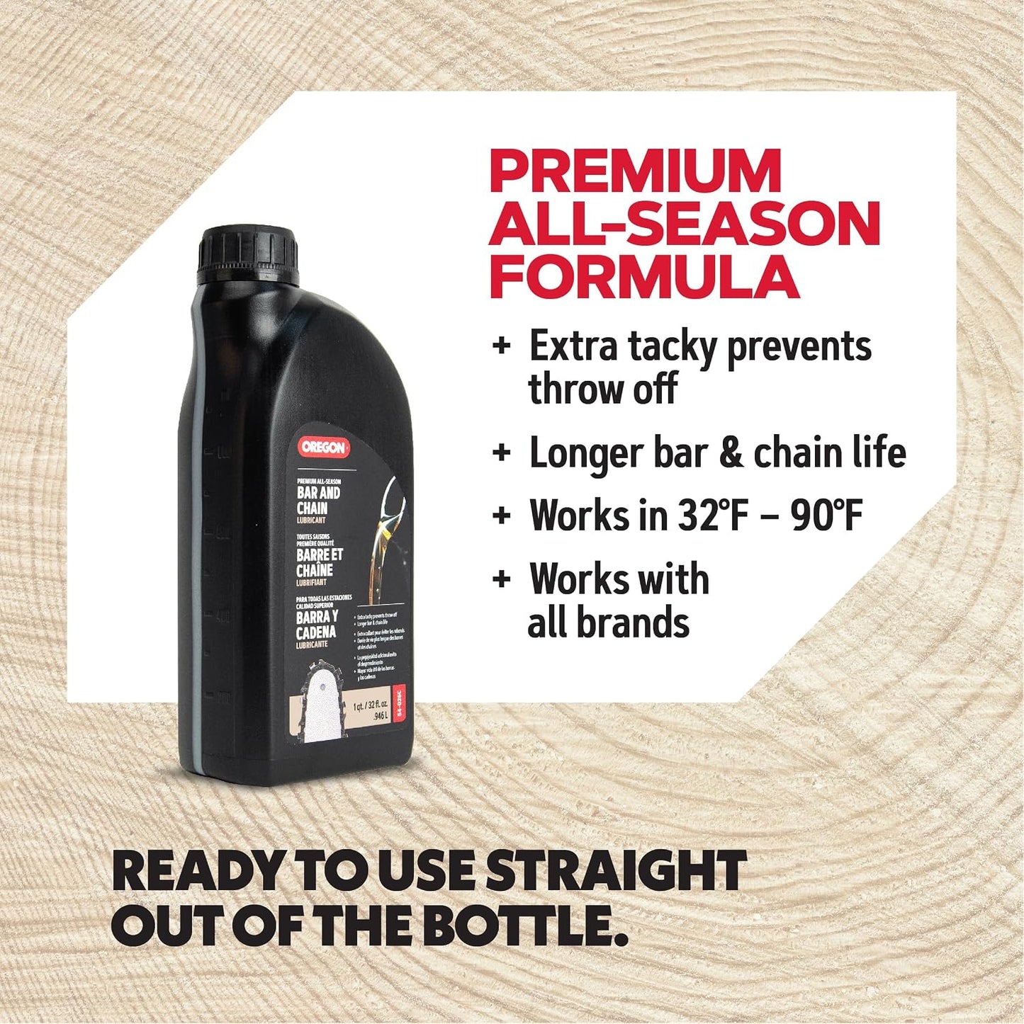 Aceite barra cadena 32oz lubricante todas estaciones