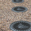 Alfombrilla piedra jardín 12x12pulg set 4 acabado a mano