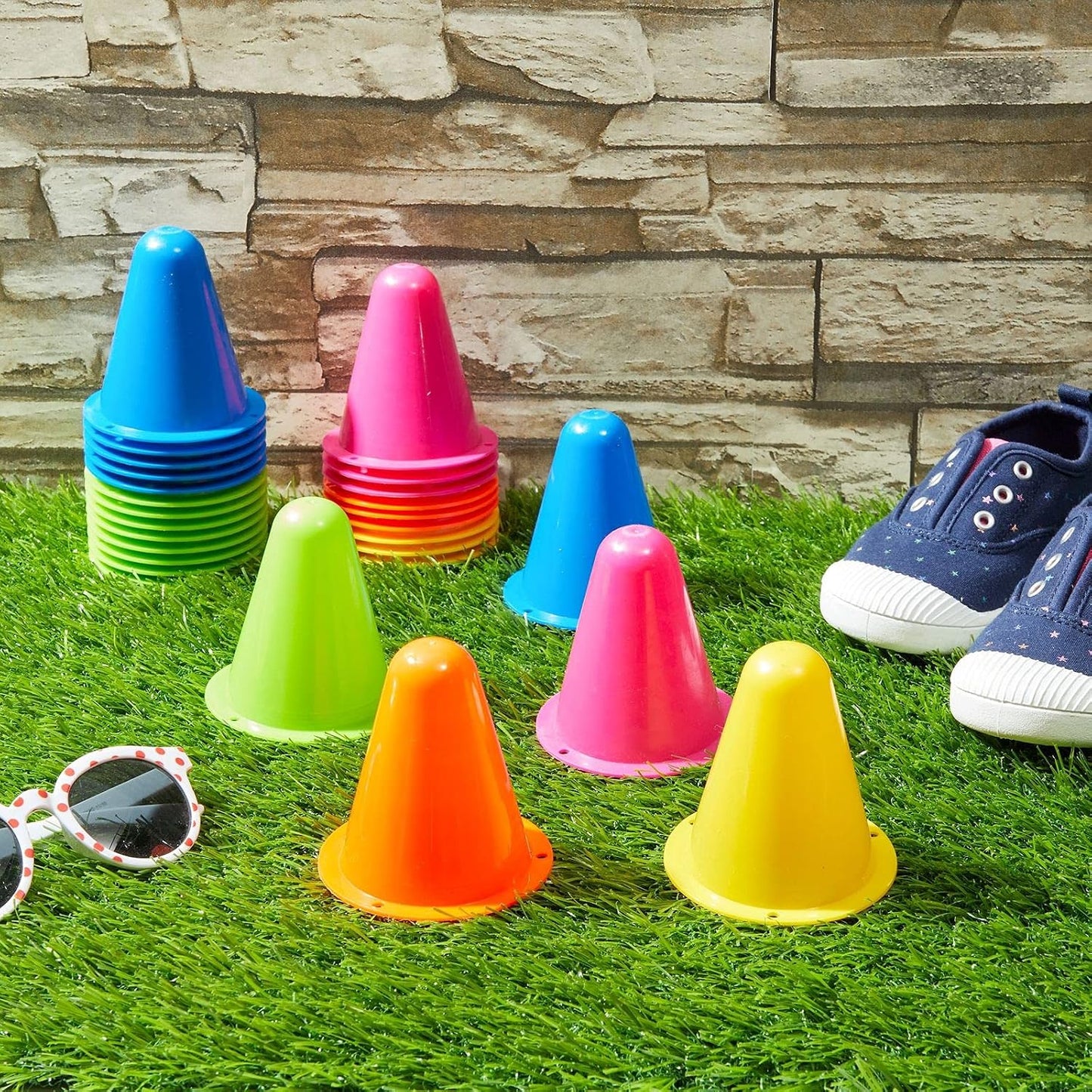 Conos plásticos para entrenamiento de fútbol 3" set 50