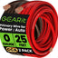 Cable tierra cobre 25pies para coche RV remolque negro/rojo
