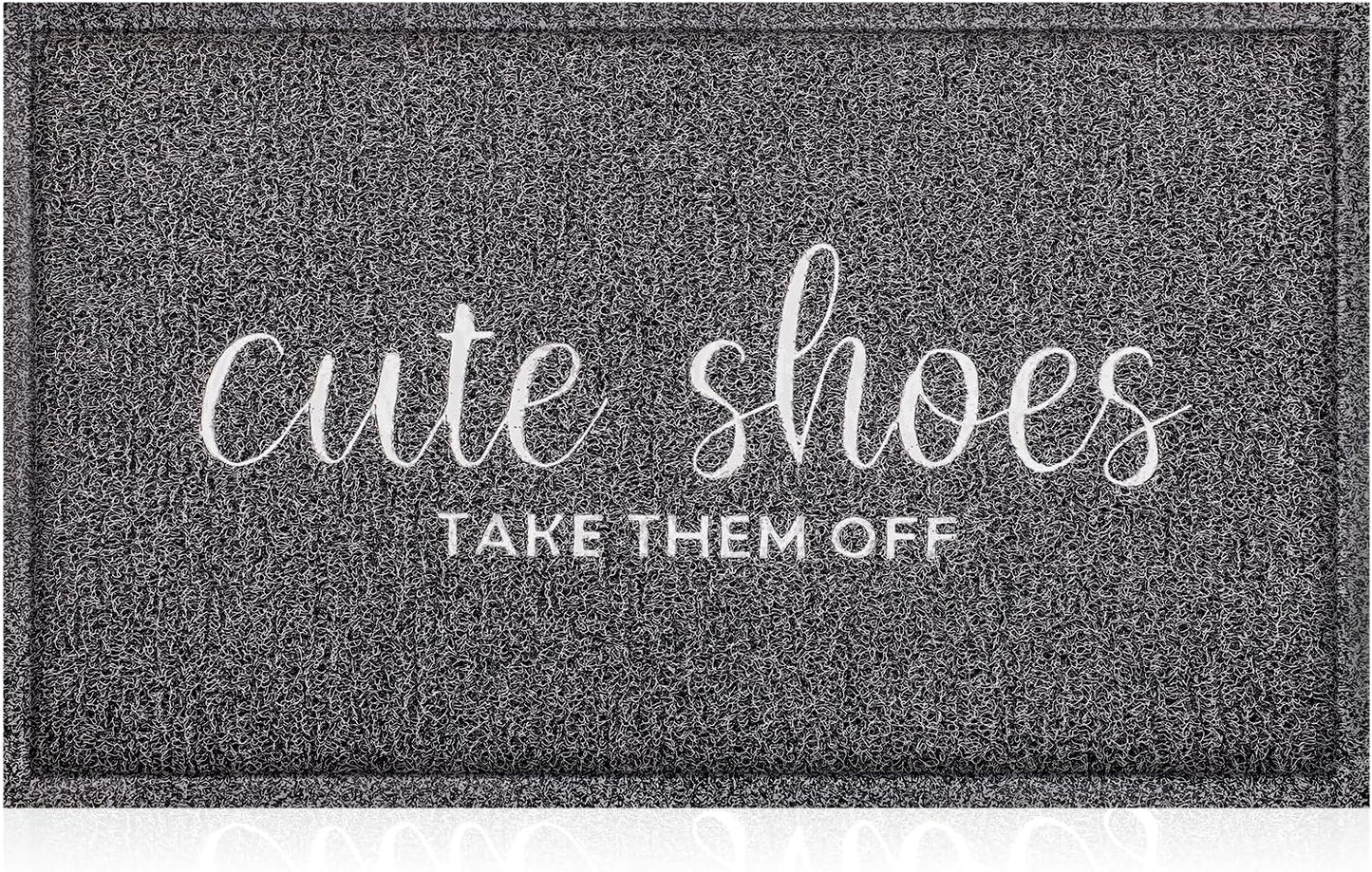 Tapete puerta exterior gris impermeable quitar zapatos