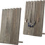 Soporte collar madera gris oscuro ajustable set 2