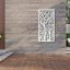 Panel decorativo pared 48x24pulg PVC blanco valla privada
