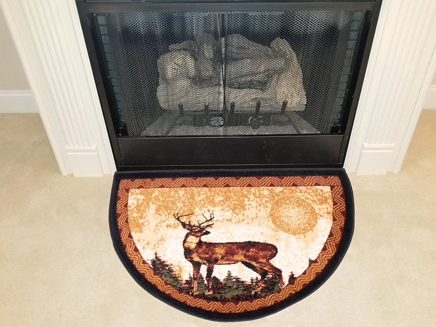 Alfombra Hearth Slice para Chimenea Resistente Fuego