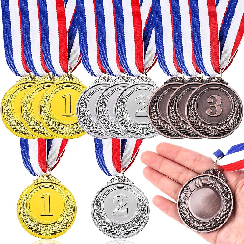 12 Medallas Oro Plata Bronce 2pulg Deportes Competencias