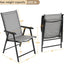 2 Sillas Comedor Exteriores Plegables Marco Metal Gris