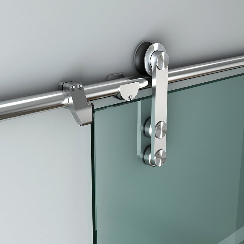 Kit puerta corrediza granero doble 12ft acero inox