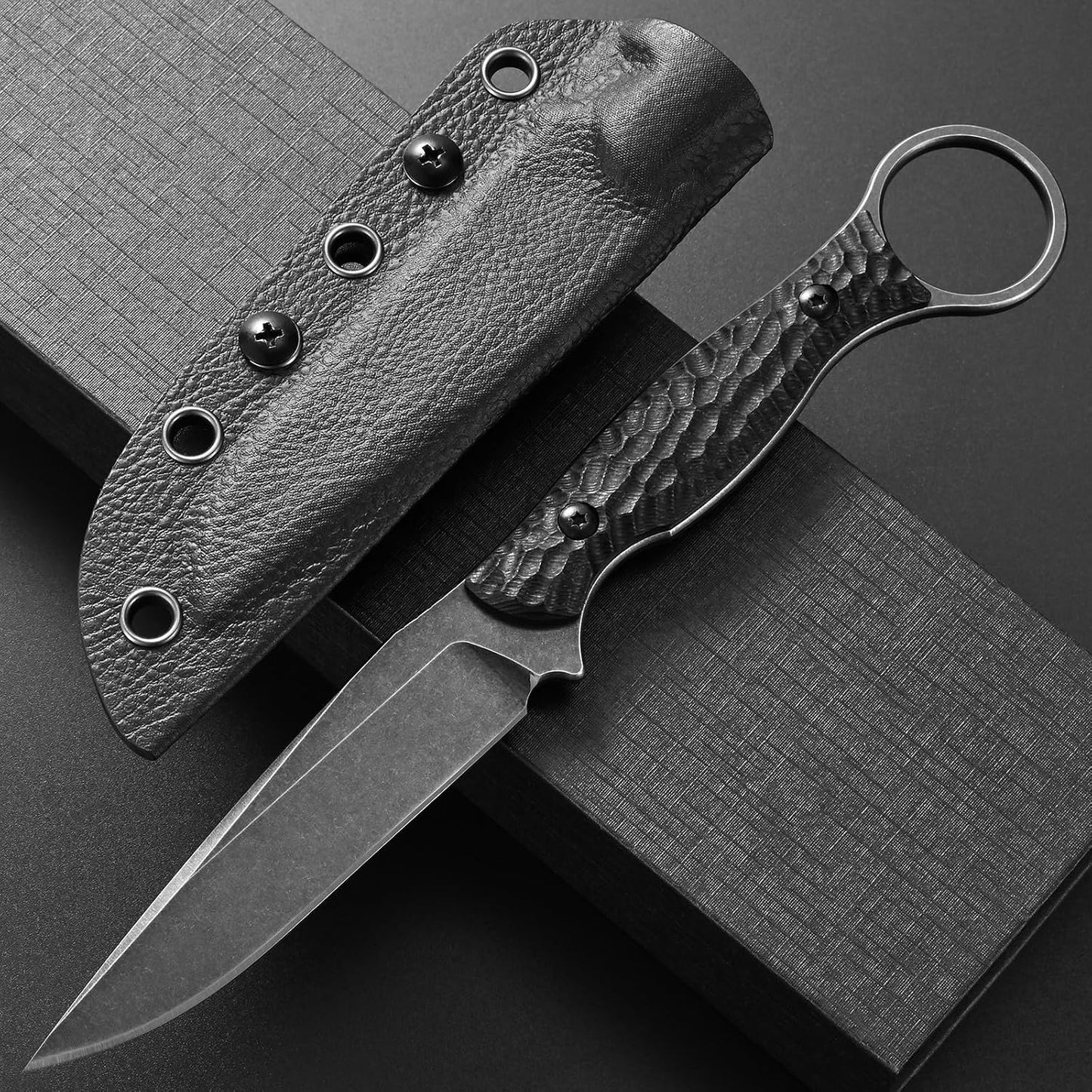Cuchillo EDC D2 acero G10 mango pequeño camping