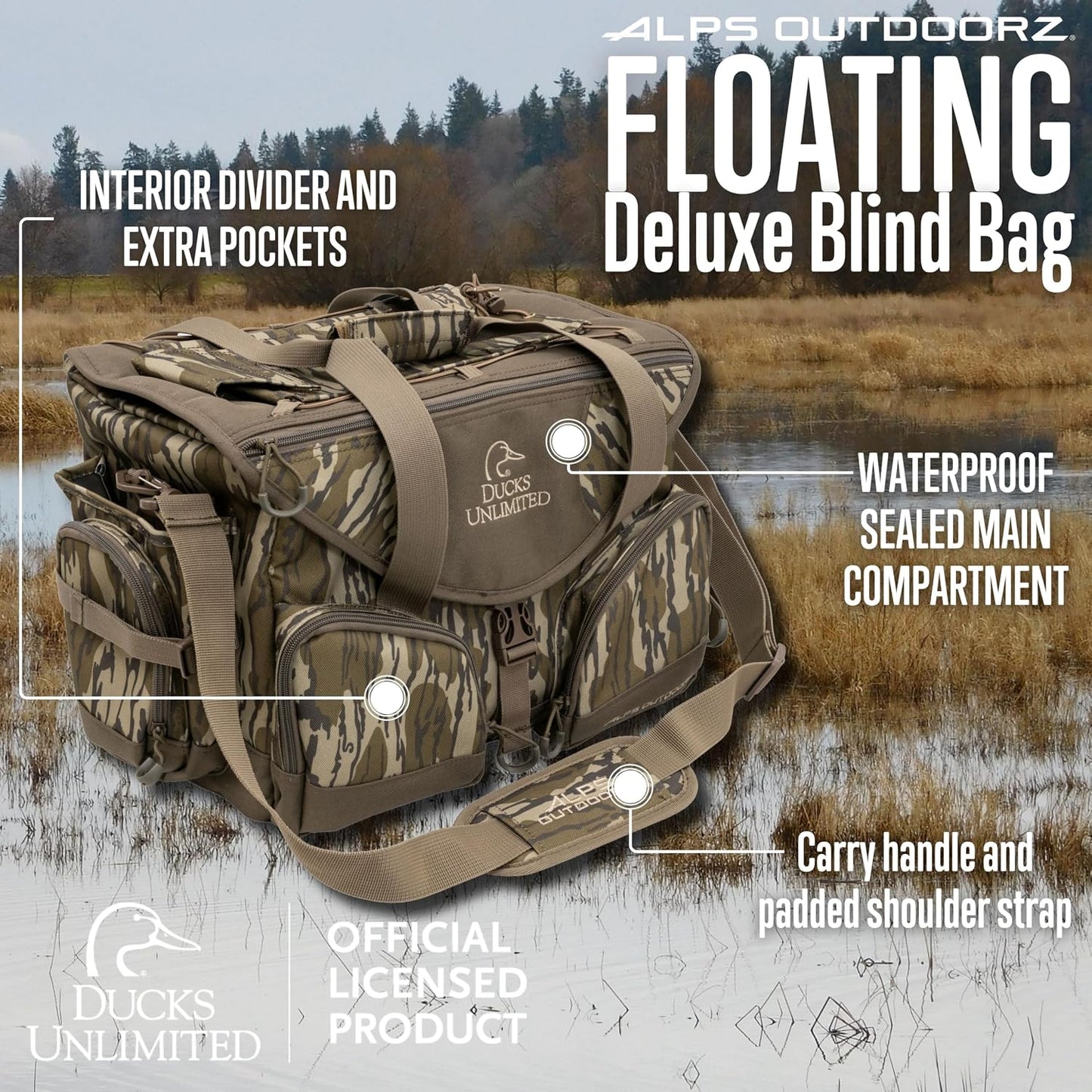 Bolsa flotante Ducks Unlimited color roble musgoso