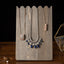 Soporte collar madera gris oscuro ajustable set 2