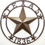 Estrella metal Texas 1836 decoración rústica para exteriores
