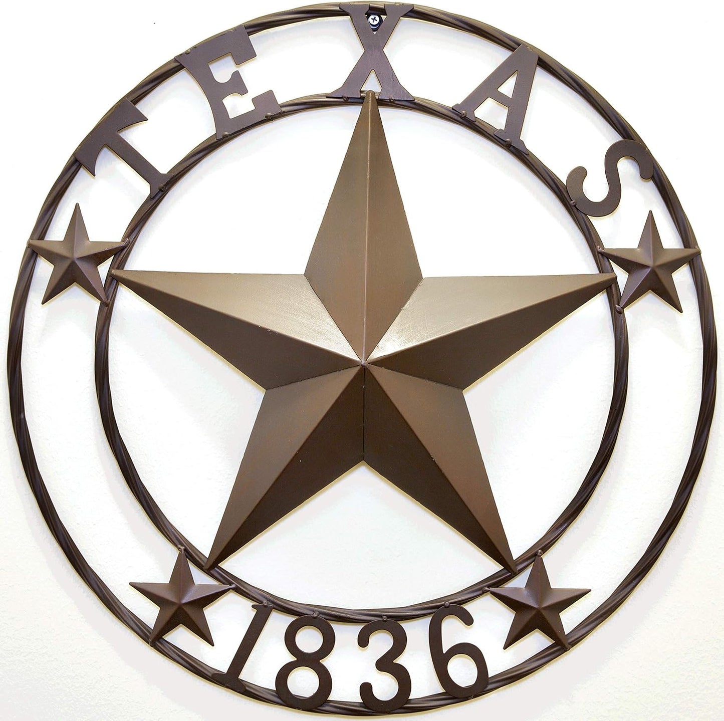 Estrella metal Texas 1836 decoración rústica para exteriores