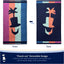 Toalla playa rizo reversible colores tropicales 70x40
